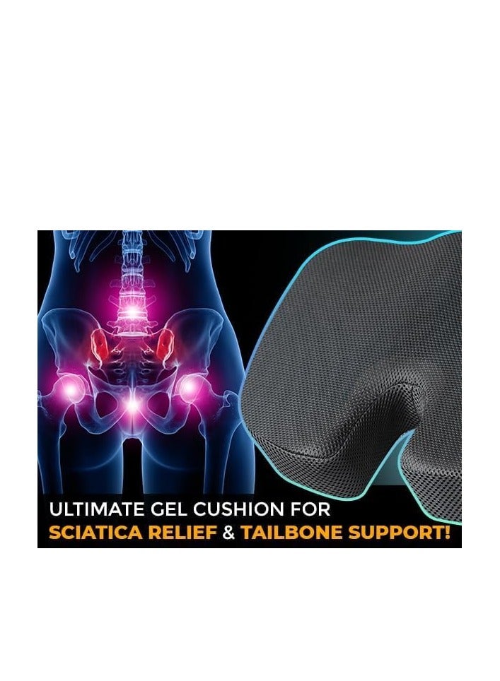 تبريد هلام العظام وسادة Coccyx ، والقيادة مريحة ، رغوة الذاكرة المريحة ، ومناسبة جدا للمكاتب ومقاعد لعبة ، ومناسبة لممارسة اليوغا - Image 4